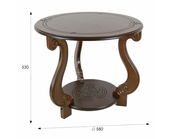 Стол журнальный Грация (М) темно-коричневый | Интернет магазин мебели и декора LifeDekor