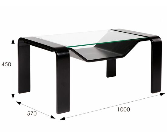 Стол журнальный Гурон 1 венге структура, изображение 3 | Интернет магазин мебели и декора LifeDekor