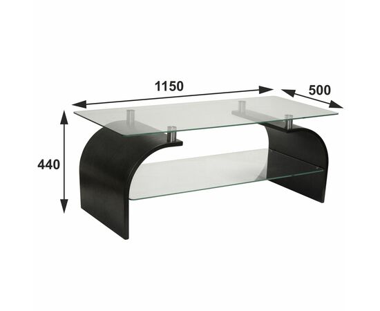 Стол журнальный Гурон 2 венге структура, изображение 3 | Интернет магазин мебели и декора LifeDekor