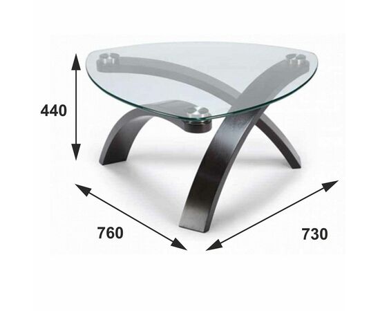 Стол журнальный Гурон 3 венге структура, изображение 2 | Интернет магазин мебели и декора LifeDekor