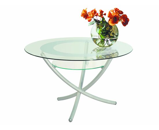 Стол журнальный Дуэт 4 металлик/ прозрачное, изображение 5 | Интернет магазин мебели и декора LifeDekor