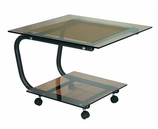 Стол журнальный Дуэт 9 черный/ тонированное, изображение 2 | Интернет магазин мебели и декора LifeDekor