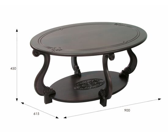 Стол журнальный Овация (М) темно-коричневый, изображение 4 | Интернет магазин мебели и декора LifeDekor