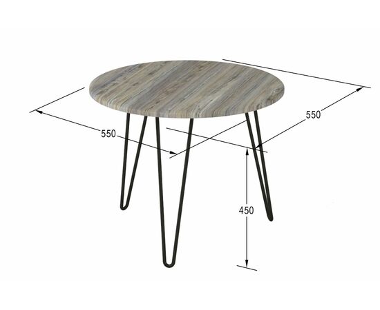 Стол журнальный Рид 430 скания тёмная/чёрный, изображение 4 | Интернет магазин мебели и декора LifeDekor