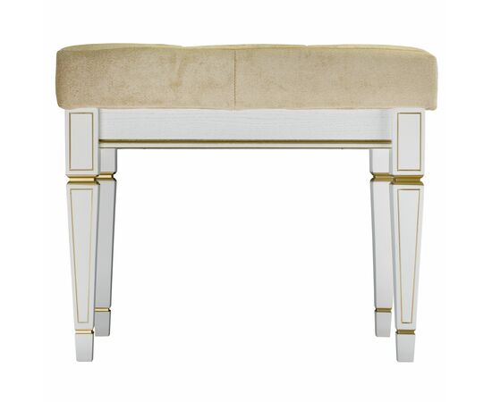 Банкетка Васко В 97Н белый ясень/золото, изображение 8 | Интернет магазин мебели и декора LifeDekor