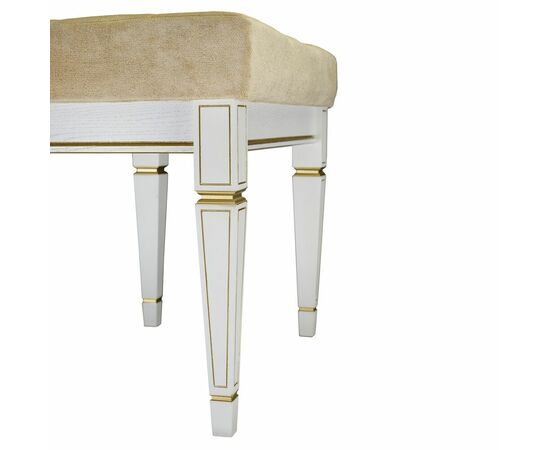 Банкетка Васко В 97Н белый ясень/золото, изображение 11 | Интернет магазин мебели и декора LifeDekor