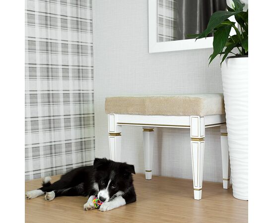 Банкетка Васко В 97Н белый ясень/золото, изображение 6 | Интернет магазин мебели и декора LifeDekor