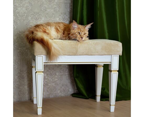 Банкетка Васко В 97Н белый ясень/золото, изображение 5 | Интернет магазин мебели и декора LifeDekor