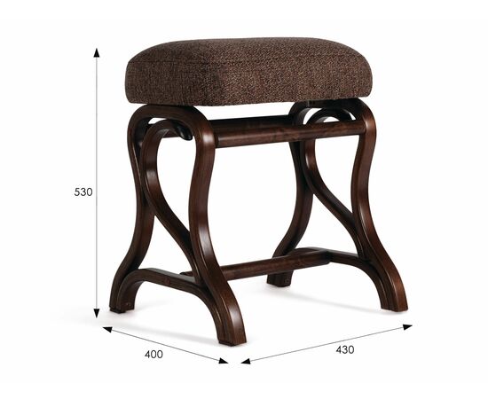 Банкетка Диана темно-коричневый/рогожка коричневая, изображение 2 | Интернет магазин мебели и декора LifeDekor