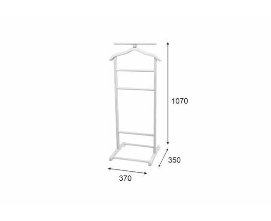 Вешалка костюмная В 6Н белый, изображение 2 | Интернет магазин мебели и декора LifeDekor