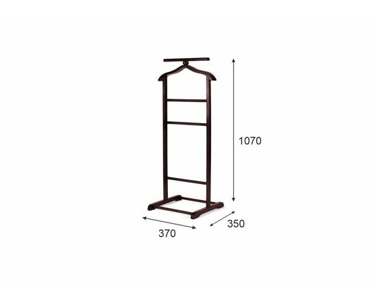 Вешалка костюмная В 6Н махагон, изображение 2 | Интернет магазин мебели и декора LifeDekor