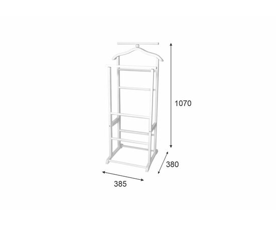 Вешалка костюмная В 9Н белый, изображение 2 | Интернет магазин мебели и декора LifeDekor