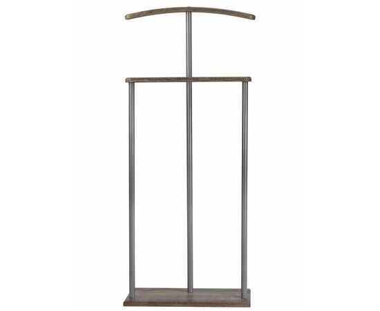 Вешалка костюмная Дэви 1 металлик/дуб крымский состаренный, изображение 2 | Интернет магазин мебели и декора LifeDekor