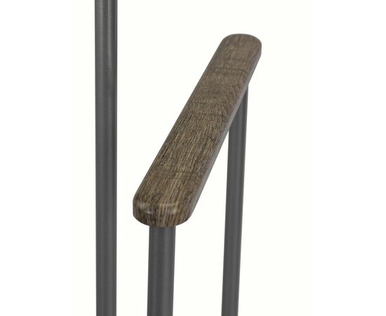 Вешалка костюмная Дэви 1 металлик/дуб крымский состаренный, изображение 7 | Интернет магазин мебели и декора LifeDekor