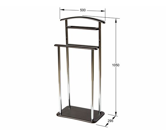 Вешалка костюмная Элдридж венге, изображение 3 | Интернет магазин мебели и декора LifeDekor