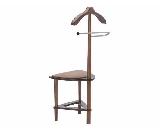 Вешалка костюмная с сиденьем В 26Н средне-коричневый, изображение 2 | Интернет магазин мебели и декора LifeDekor