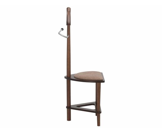 Вешалка костюмная с сиденьем В 26Н средне-коричневый, изображение 3 | Интернет магазин мебели и декора LifeDekor