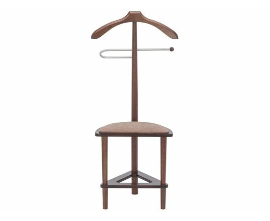 Вешалка костюмная с сиденьем В 26Н средне-коричневый, изображение 4 | Интернет магазин мебели и декора LifeDekor