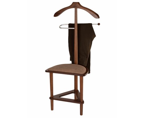 Вешалка костюмная с сиденьем В 26Н средне-коричневый, изображение 10 | Интернет магазин мебели и декора LifeDekor