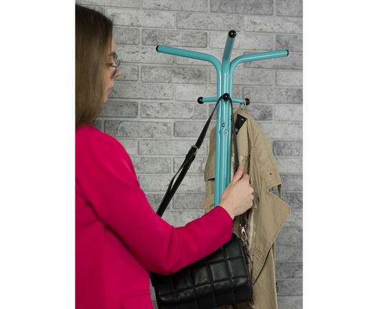 Вешалка напольная Галилео 213 бирюзовый/шимо, изображение 7 | Интернет магазин мебели и декора LifeDekor