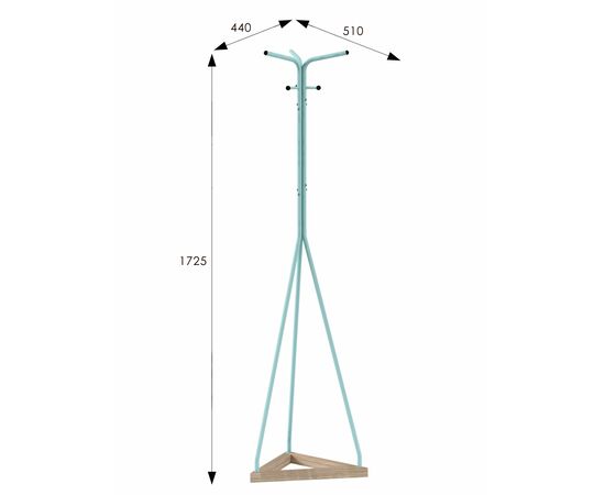 Вешалка напольная Галилео 213 бирюзовый/шимо, изображение 4 | Интернет магазин мебели и декора LifeDekor