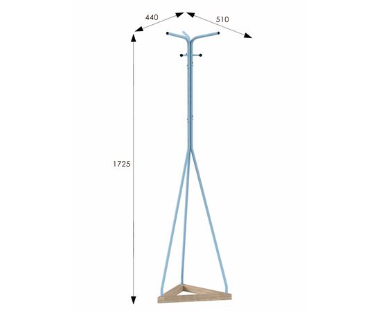 Вешалка напольная Галилео 213 голубой/шимо, изображение 4 | Интернет магазин мебели и декора LifeDekor