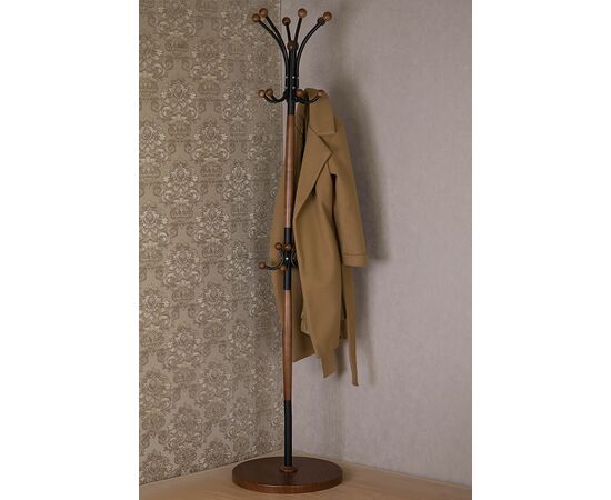 Вешалка напольная Д 1 черный/ средне-коричневый, изображение 10 | Интернет магазин мебели и декора LifeDekor