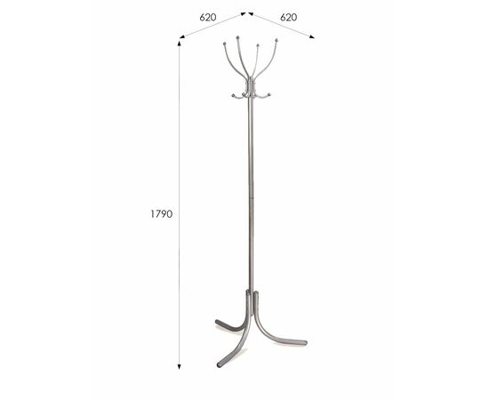 Вешалка напольная М 3 металлик, изображение 2 | Интернет магазин мебели и декора LifeDekor