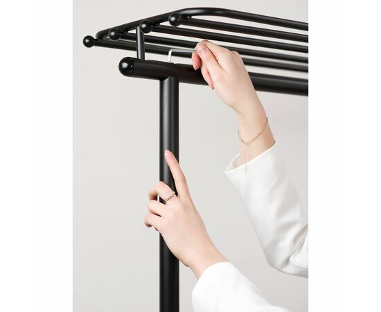 Вешалка напольная на колесах М 9 чёрный, изображение 13 | Интернет магазин мебели и декора LifeDekor