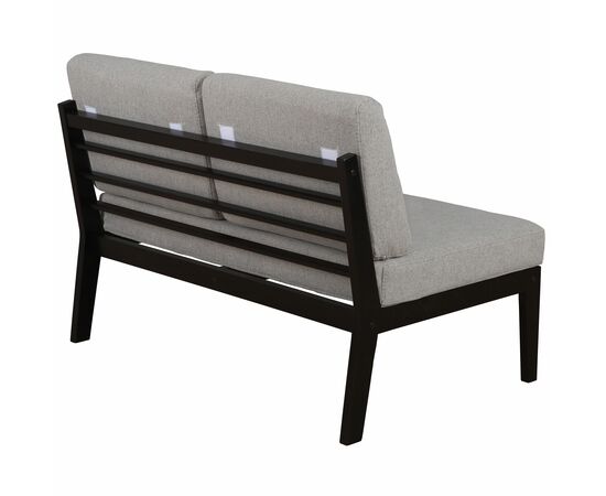 Диван-скамья Массив мягкая ткань серый, каркас венге, изображение 2 | Интернет магазин мебели и декора LifeDekor