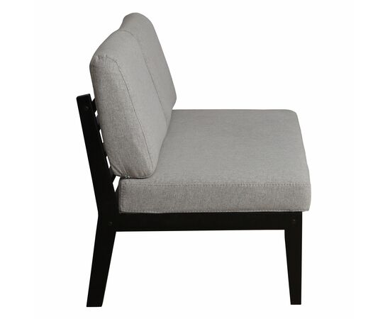 Диван-скамья Массив мягкая ткань серый, каркас венге, изображение 3 | Интернет магазин мебели и декора LifeDekor