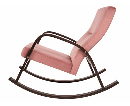 Кресло-качалка Ирса ткань пудровый, каркас венге структура, изображение 2 | Интернет магазин мебели и декора LifeDekor