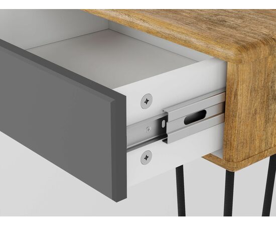 Стол-консоль Телфорд дуб американский/графит, изображение 5 | Интернет магазин мебели и декора LifeDekor