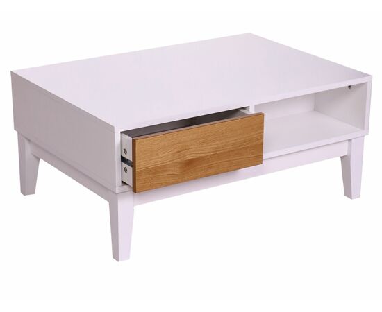 Стол Квадро молочный дуб/светлый дуб, изображение 2 | Интернет магазин мебели и декора LifeDekor