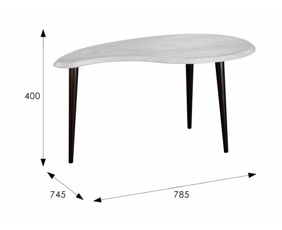 Стол журнальный BeautyStyle 19 дуб дымчатый/венге, изображение 12 | Интернет магазин мебели и декора LifeDekor