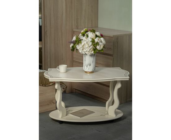 Стол журнальный Берже 3 слоновая кость, изображение 2 | Интернет магазин мебели и декора LifeDekor