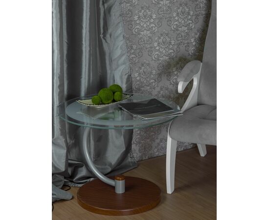 Стол журнальный Дуэт 13Н металлик/ср.-кор/прозр., изображение 4 | Интернет магазин мебели и декора LifeDekor