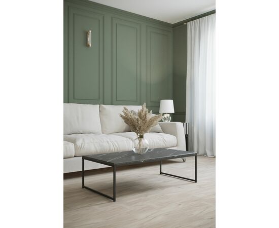 Стол журнальный Инсайд черный мрамор/черный, изображение 3 | Интернет магазин мебели и декора LifeDekor