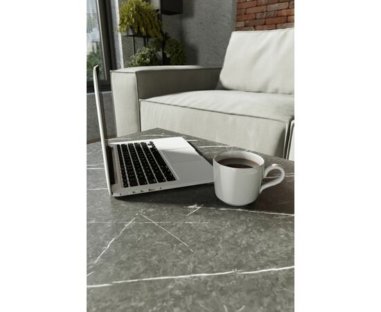 Стол журнальный Овер черный мрамор/черный, изображение 2 | Интернет магазин мебели и декора LifeDekor