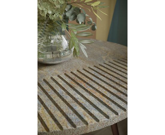 Стол журнальный Рикон Страйп гранж/винный металлик, изображение 6 | Интернет магазин мебели и декора LifeDekor