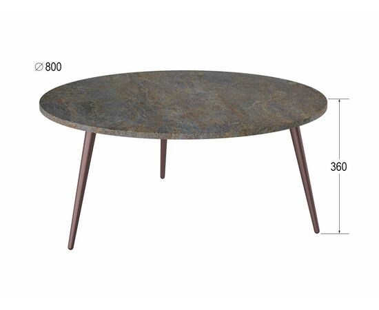 Стол журнальный Рикон гранж/винный металлик, изображение 2 | Интернет магазин мебели и декора LifeDekor