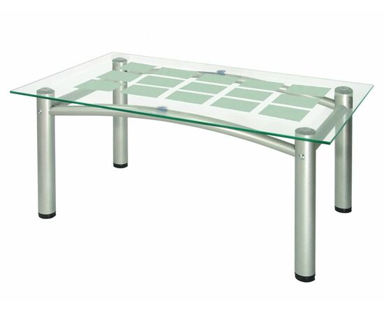 Стол журнальный Робер 3М металлик/прозрачное, изображение 3 | Интернет магазин мебели и декора LifeDekor