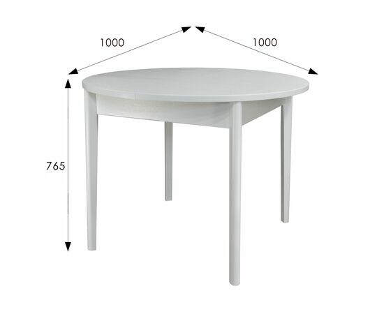 Стол обеденный Мариус М 81 раздвижной белый 100/139*100, изображение 2 | Интернет магазин мебели и декора LifeDekor