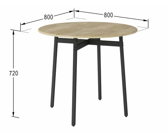 Стол обеденный Медисон дуб сонома, изображение 3 | Интернет магазин мебели и декора LifeDekor