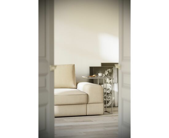 Стол придиванный Агами серый мрамор/хром, изображение 2 | Интернет магазин мебели и декора LifeDekor