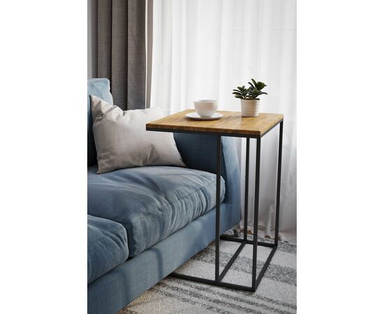 Стол придиванный Хайгрет дуб американский/черный, изображение 3 | Интернет магазин мебели и декора LifeDekor