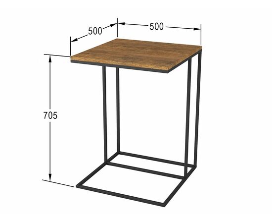 Стол придиванный Хайгрет дуб американский/черный, изображение 2 | Интернет магазин мебели и декора LifeDekor