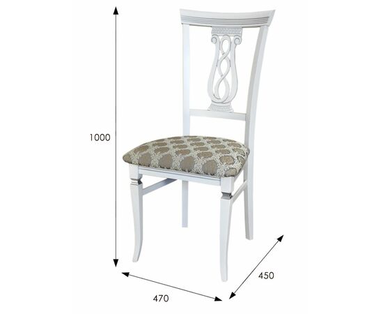 Стул Агнесс белый/серебро, Маркус серебро, изображение 2 | Интернет магазин мебели и декора LifeDekor