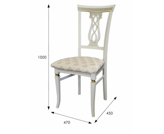Стул Агнесс слоновая кость/золото, Маркус ваниль, изображение 2 | Интернет магазин мебели и декора LifeDekor