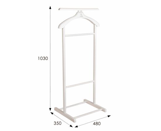 Вешалка костюмная В 21Н белый, изображение 5 | Интернет магазин мебели и декора LifeDekor